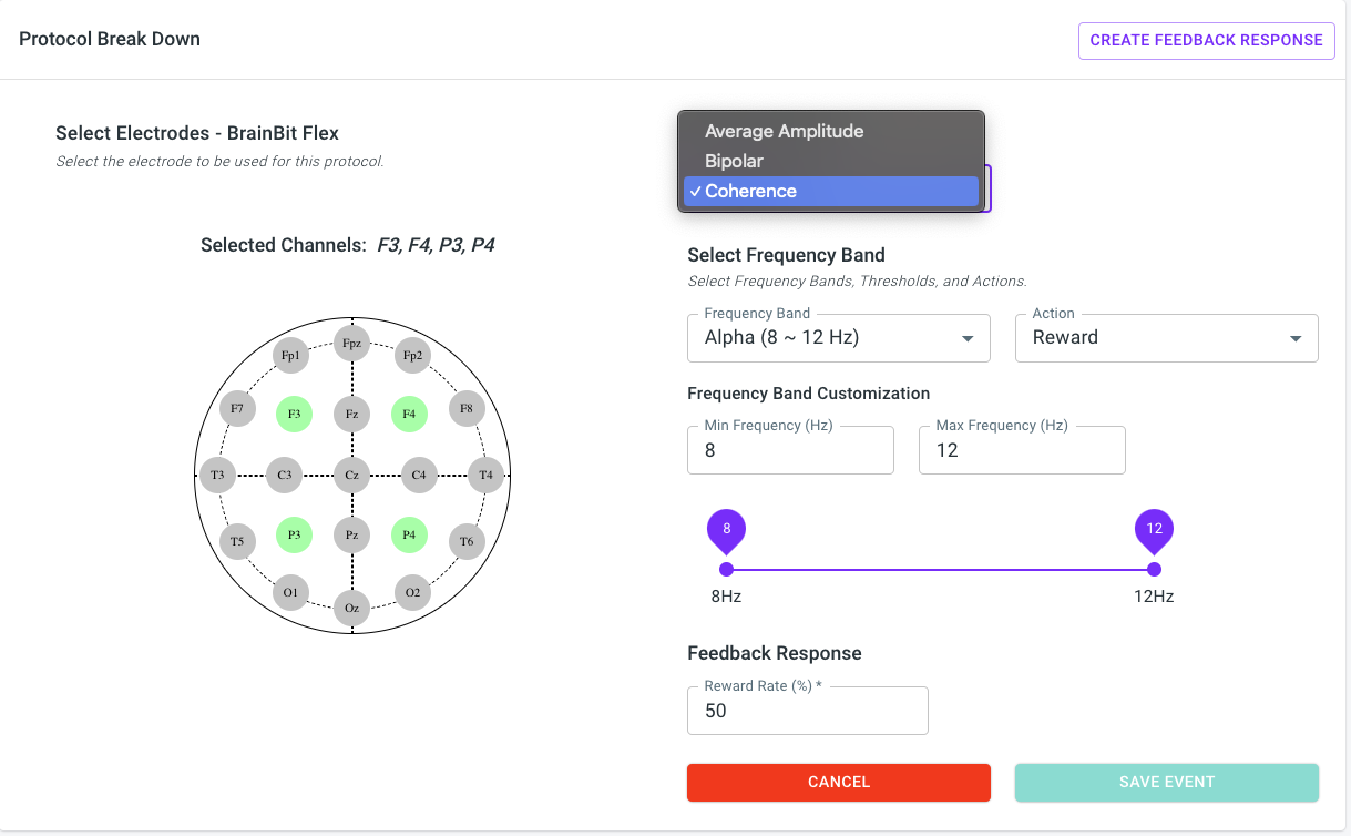 Protocol Create Screen with Multivariate Coherence