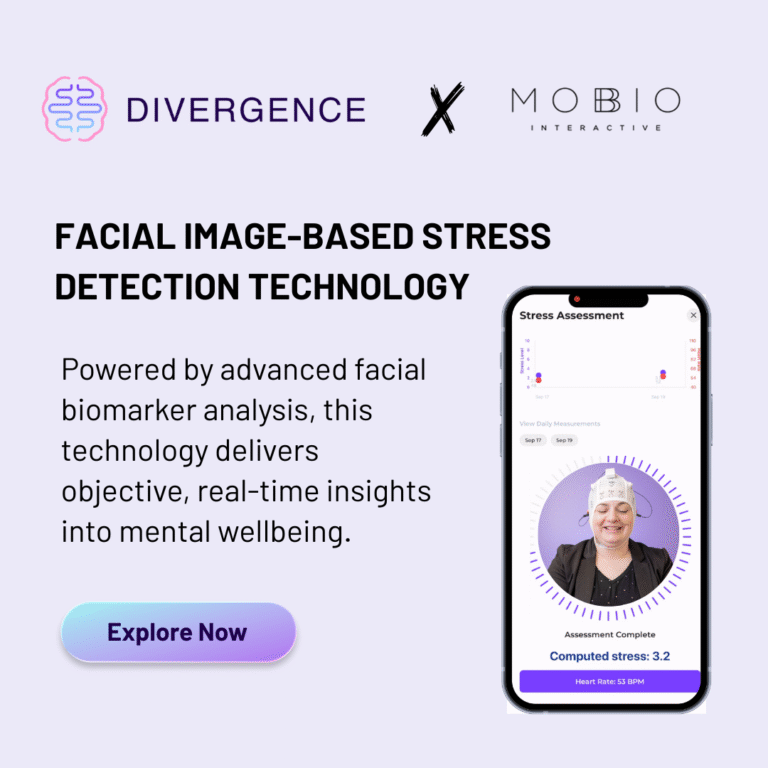 Facial image-based stress detection technology: Powered by advanced facial biomarker analysis, this technology delivers objective, real-time insights into mental wellbeing.