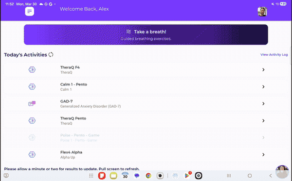 Dive Mobile App Animation
