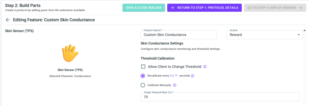 Biofeedback Protocol - Skin Conductance